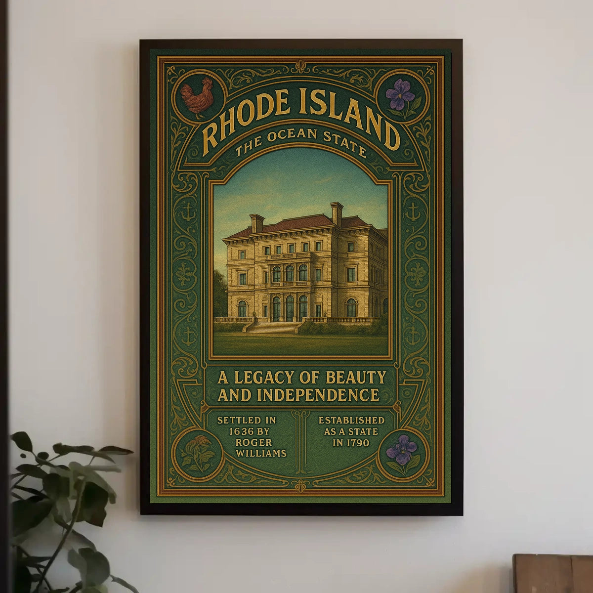 Rhode Island The Ocean State Poster