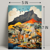 Vibrant Cityscape At The MountainS Edge Poster