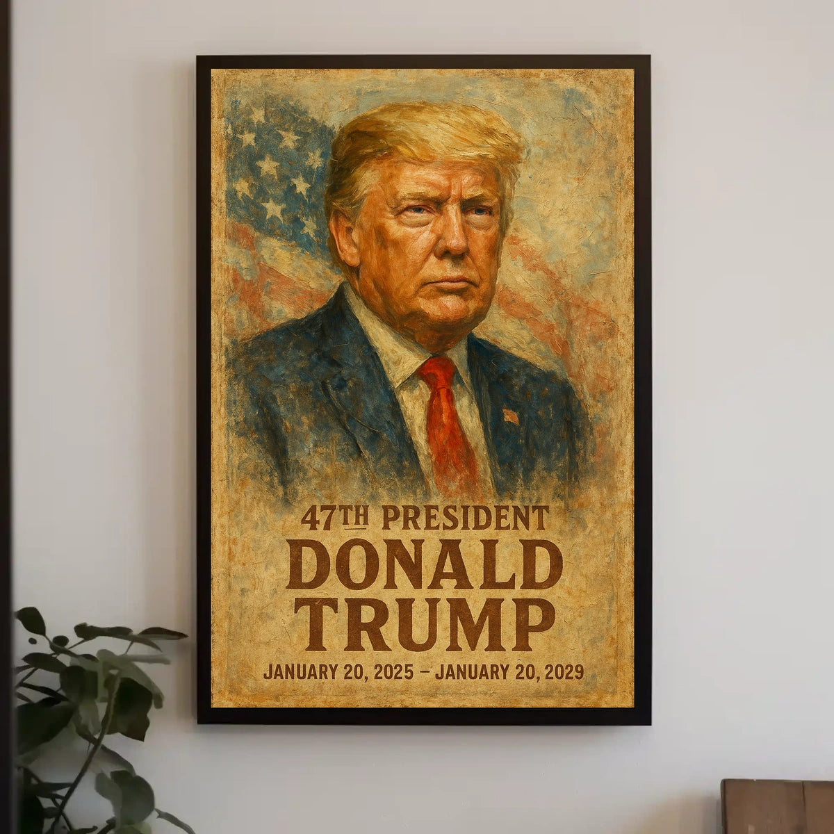 Steadfast Vision Leadership Trump Patriot Typography Poster