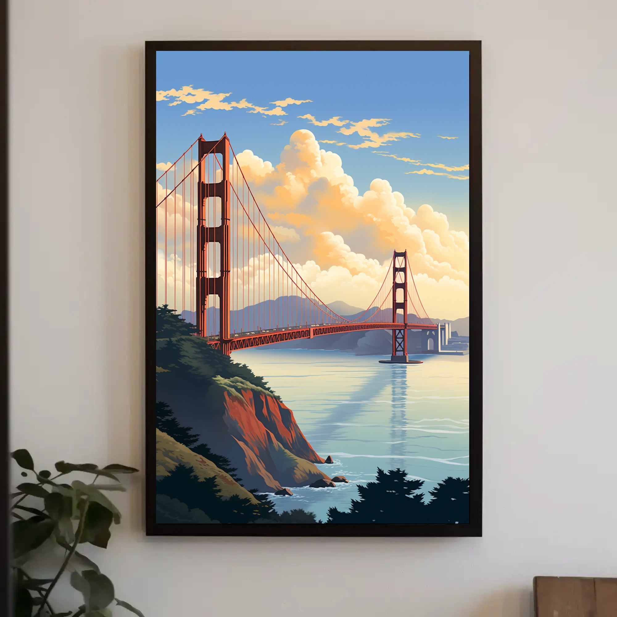 Golden Gate Bridge At Sunset Poster