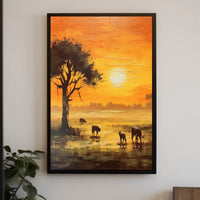 Sunset Serengeti Poster