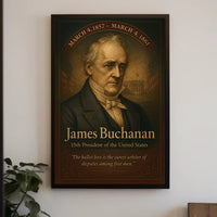 James Buchanan Presidential Portrait Historical or Presidential Poster