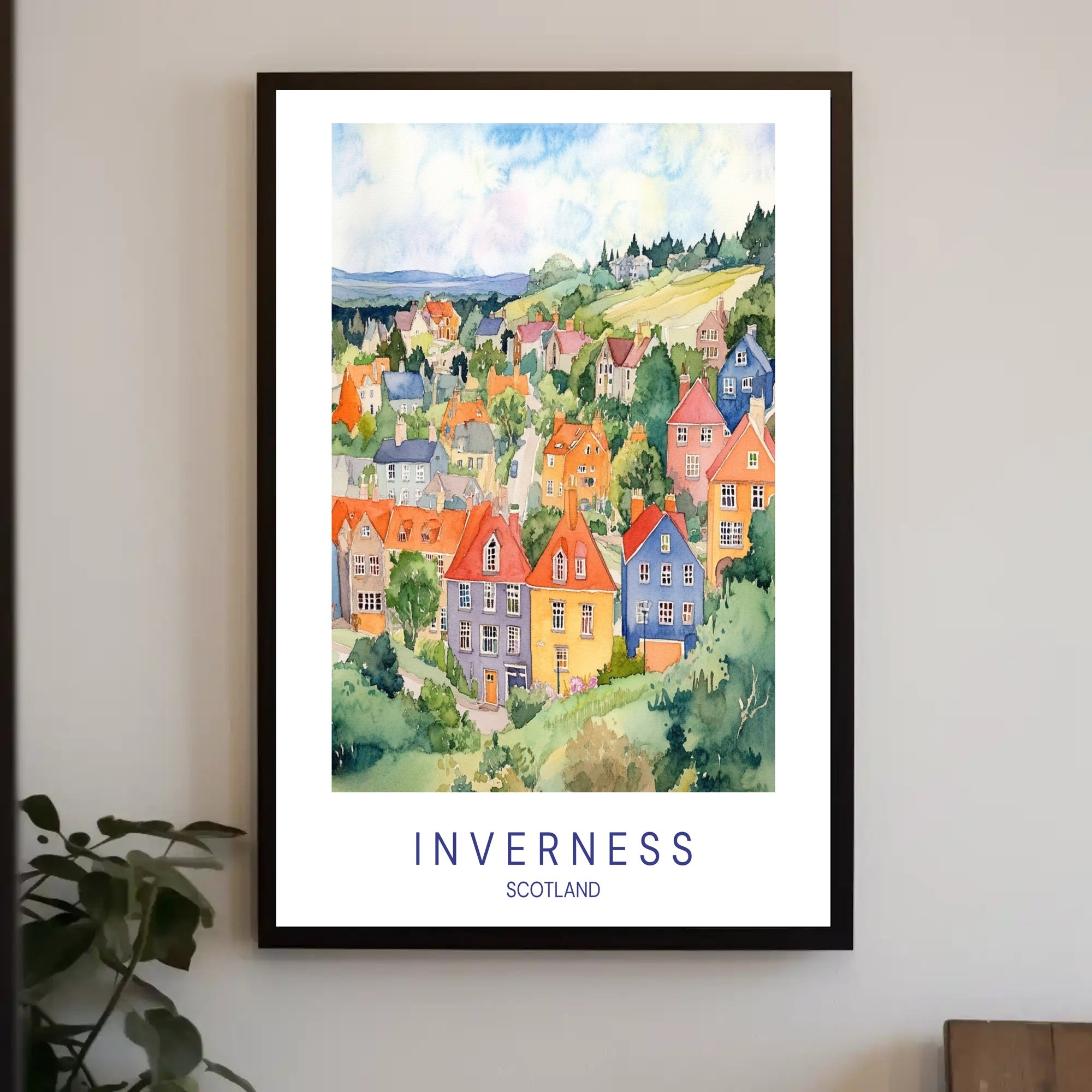 Inverness Scenic Illustration Poster PosterGoat