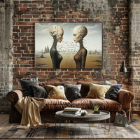 Surreal Duality Art Print: Abstract or Artistic Poster