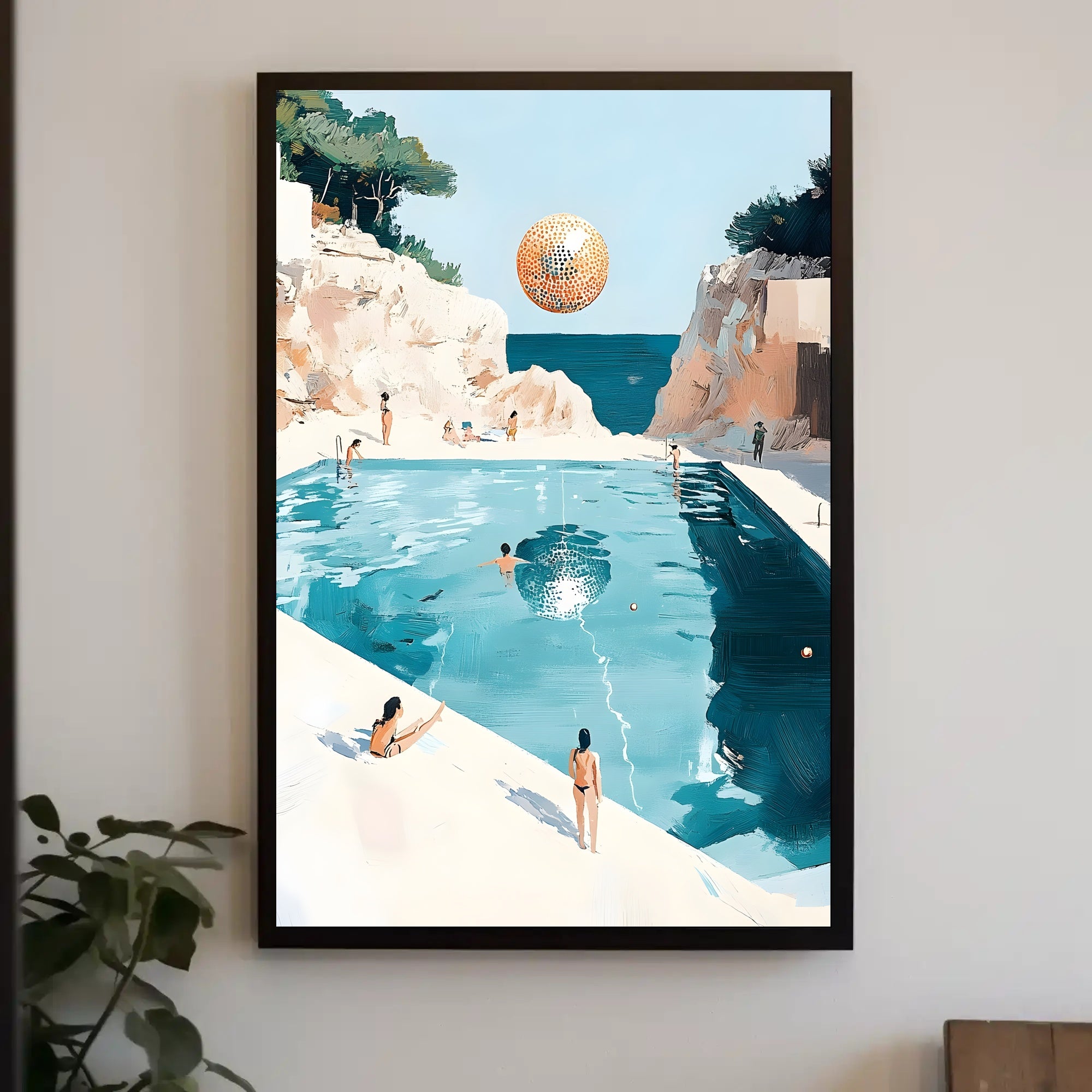 Surreal Beachscape Poster Dreamy Coastal Art Print