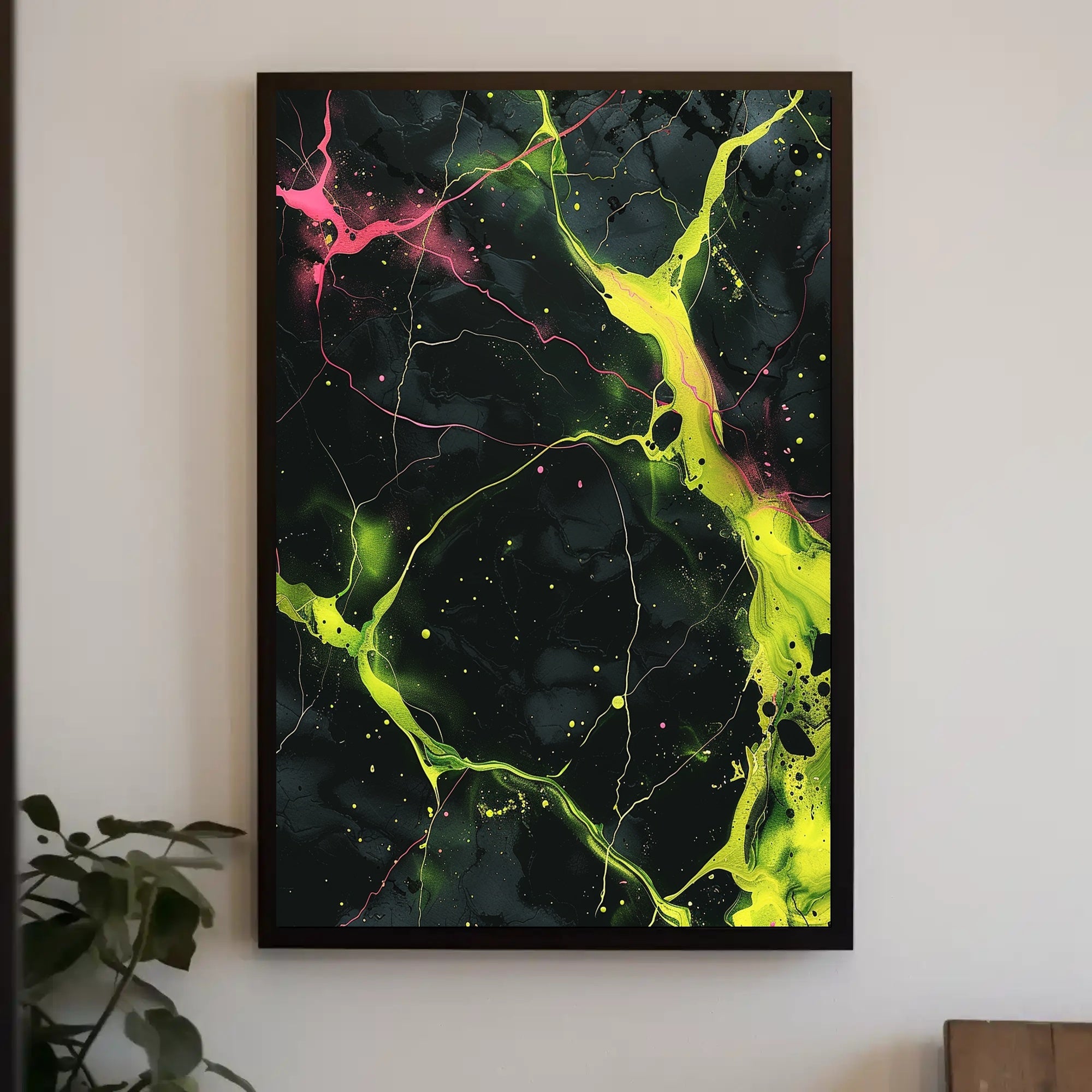 Neon Abstract Abstract Poster PosterGoat
