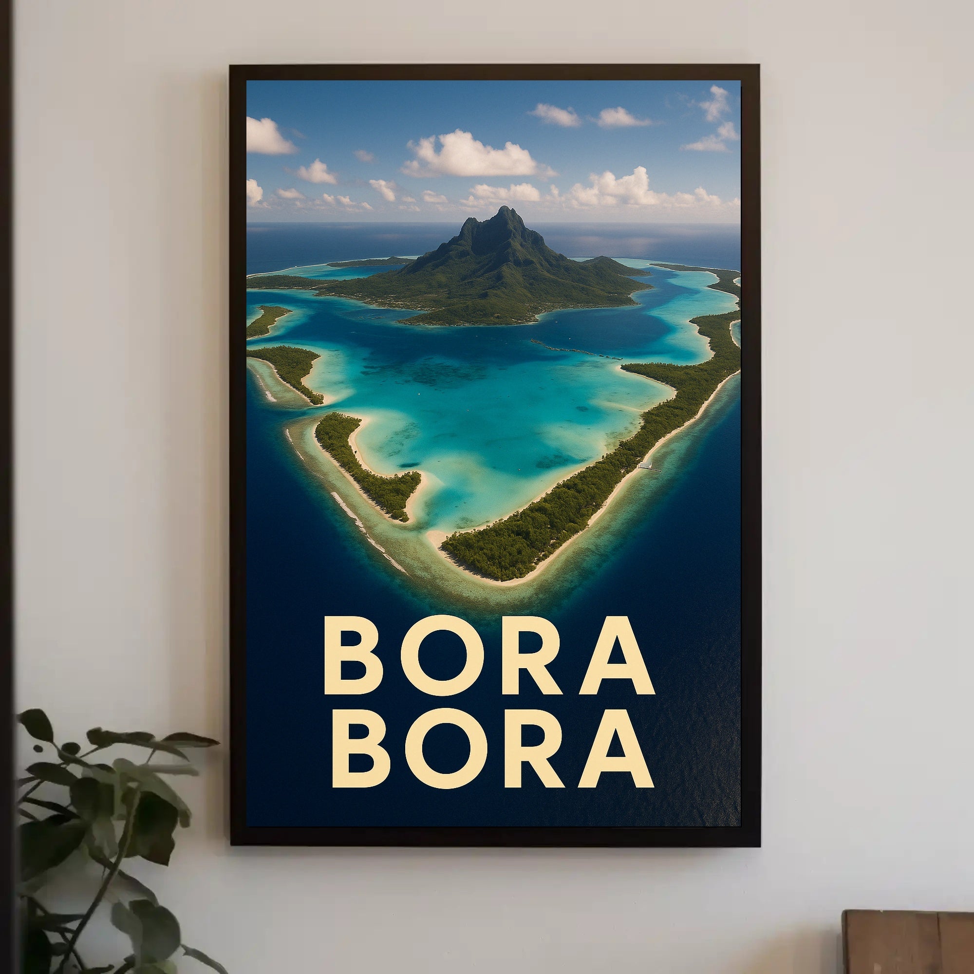 Bora Bora: Serene Aerial View Travel Poster PosterGoat