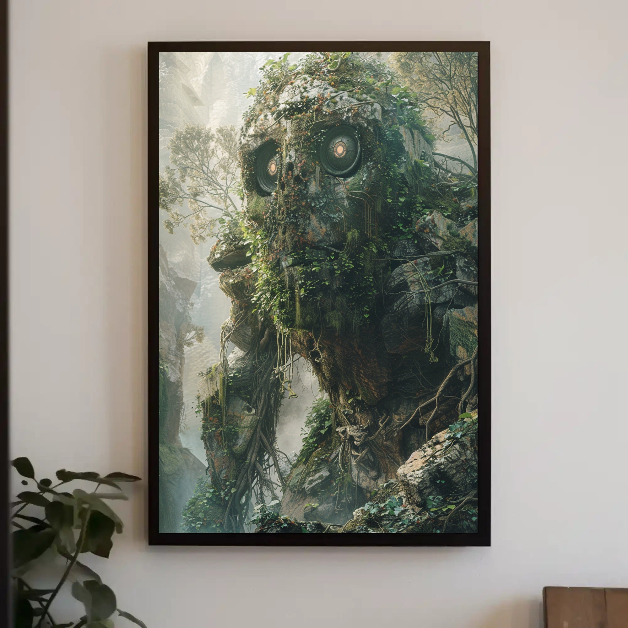Ancient Stone Giant Fantasy Mythology Poster