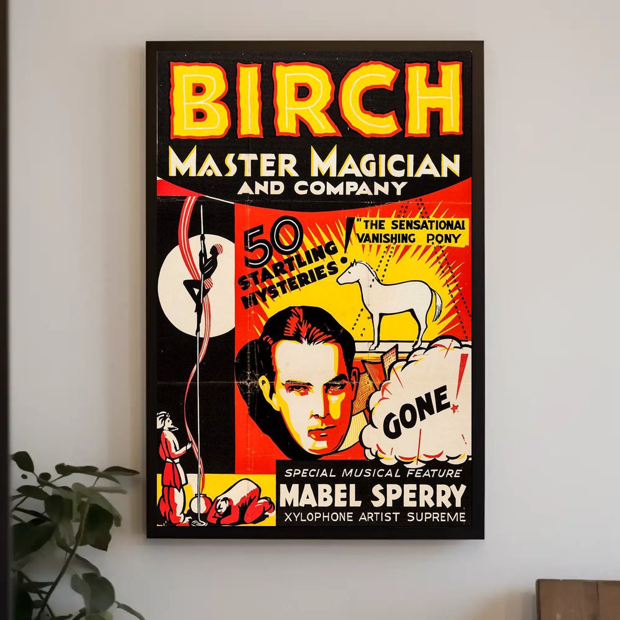 Magic Show Extravaganza Vintage Artistic Poster