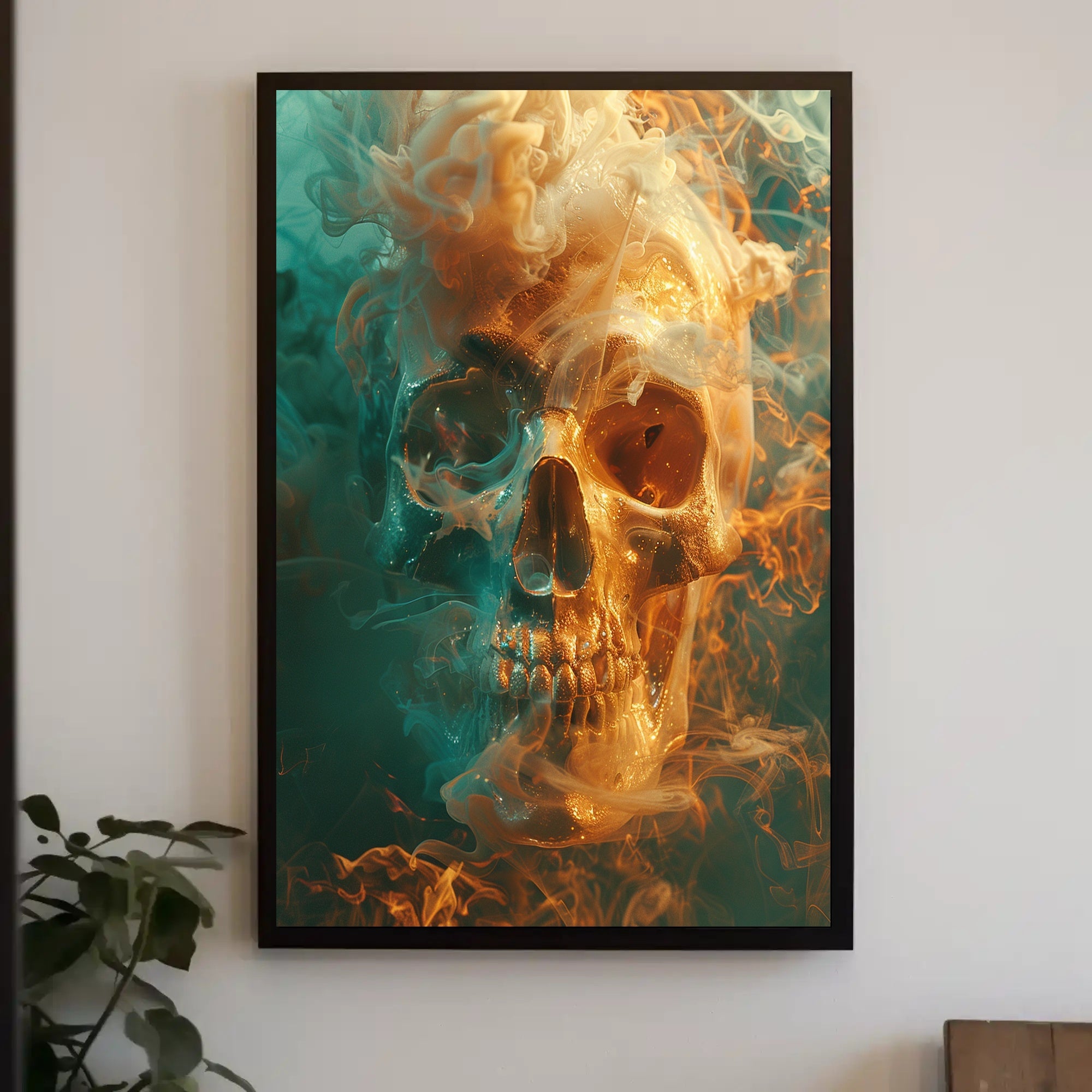 Ethereal Skull in Smoke Poster PosterGoat