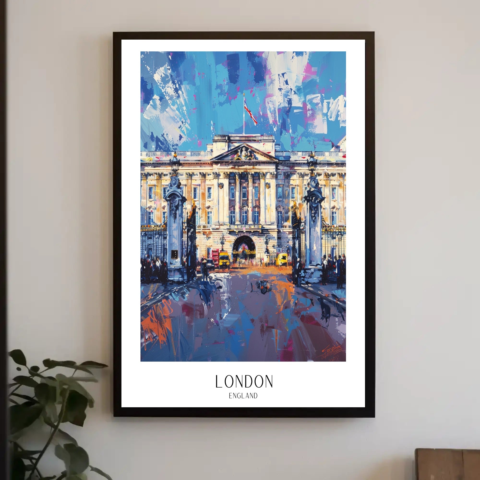 Buckingham Palace Urban Vibrancy Art Poster PosterGoat