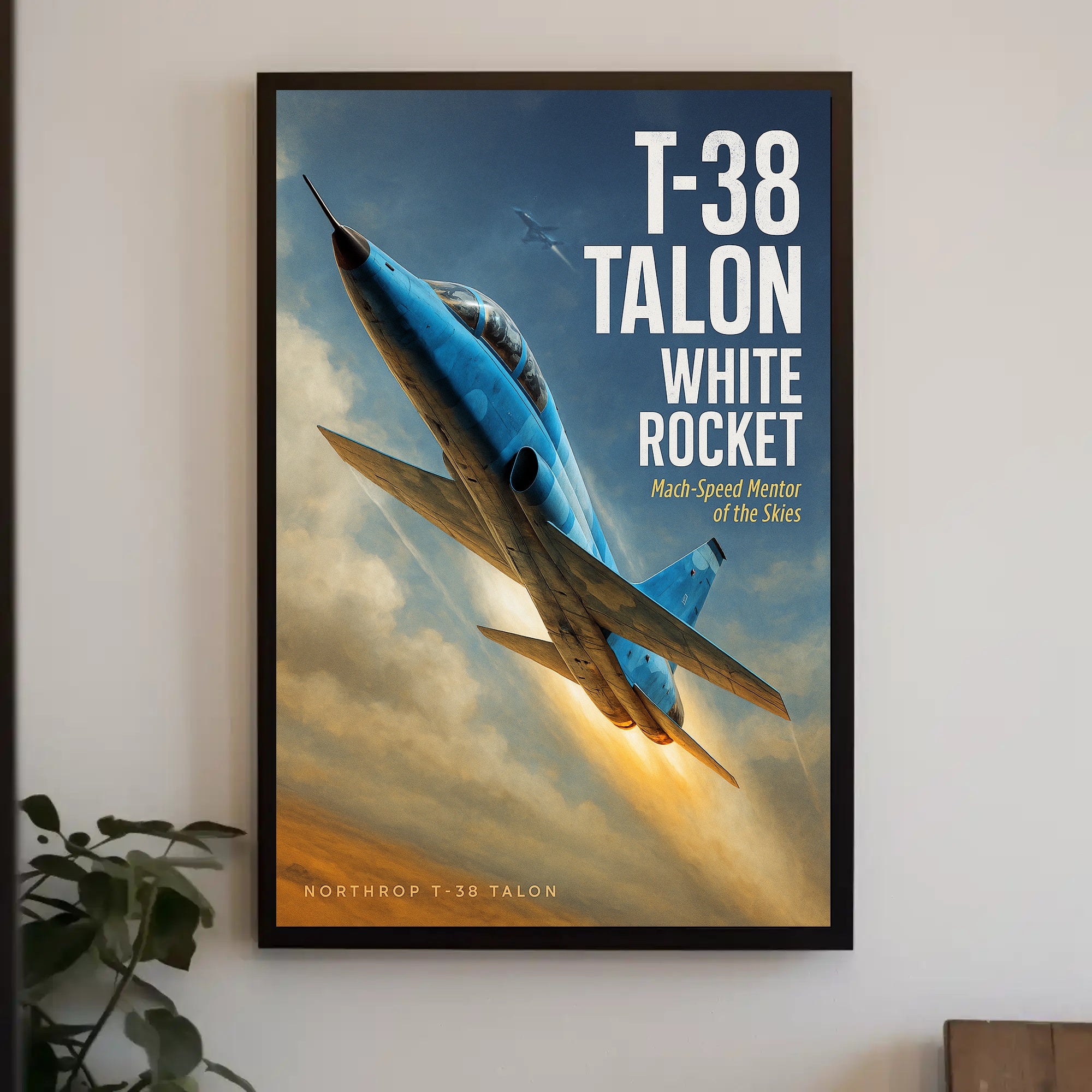Northrop T-38 Talon White Rocket Poster PosterGoat