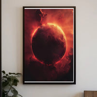 Celestial Red Planet Sci-Fi Art Poster PosterGoat
