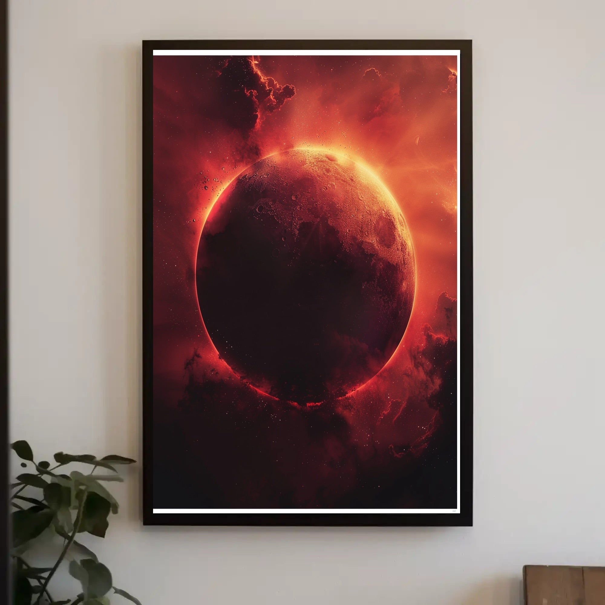 Celestial Red Planet Sci-Fi Art Poster PosterGoat