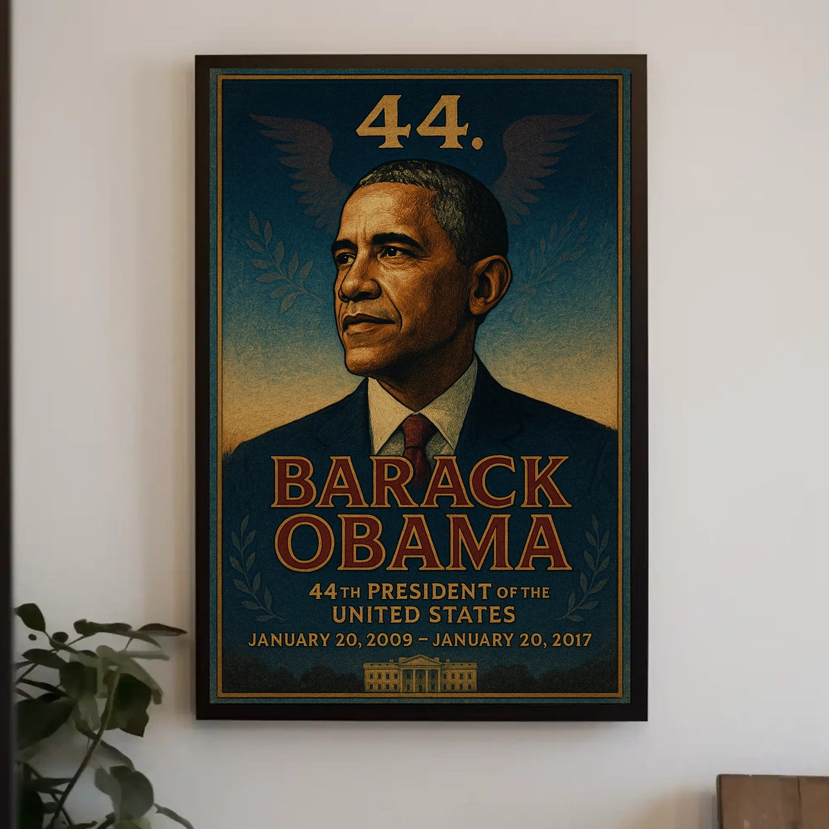 Barack Obama's iconic 44th Presidential portrait poster