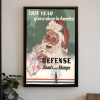 Santa Encourages Investment in America Poster PosterGoat
