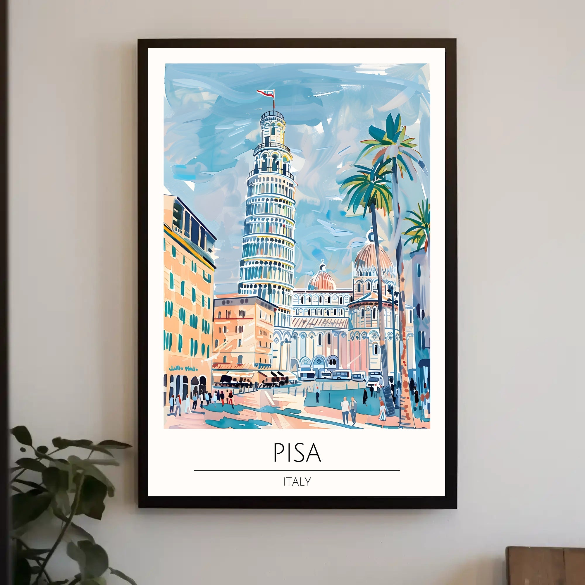 Pisa: A Vibrant Illustration Poster PosterGoat