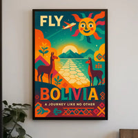 Bolivian Adventure Retro Travel Poster PosterGoat