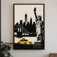 Iconic New York City Poster Bold Cityscape For Home Decor