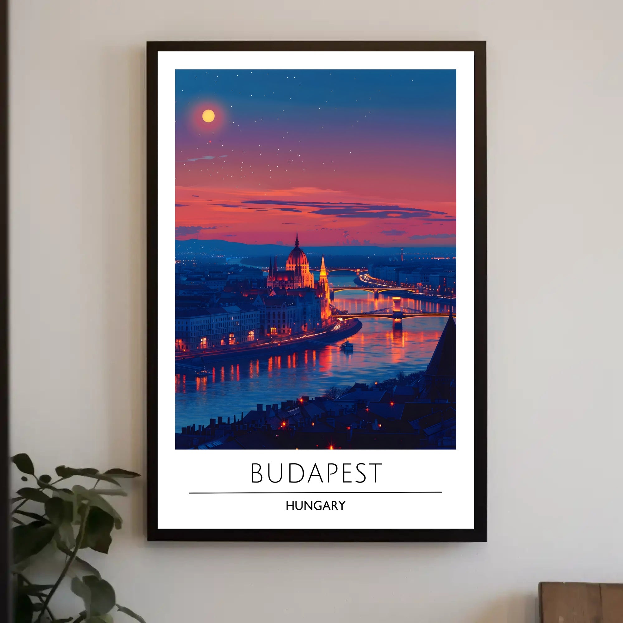 Budapest Twilight Serenity Urban or Cityscape Poster