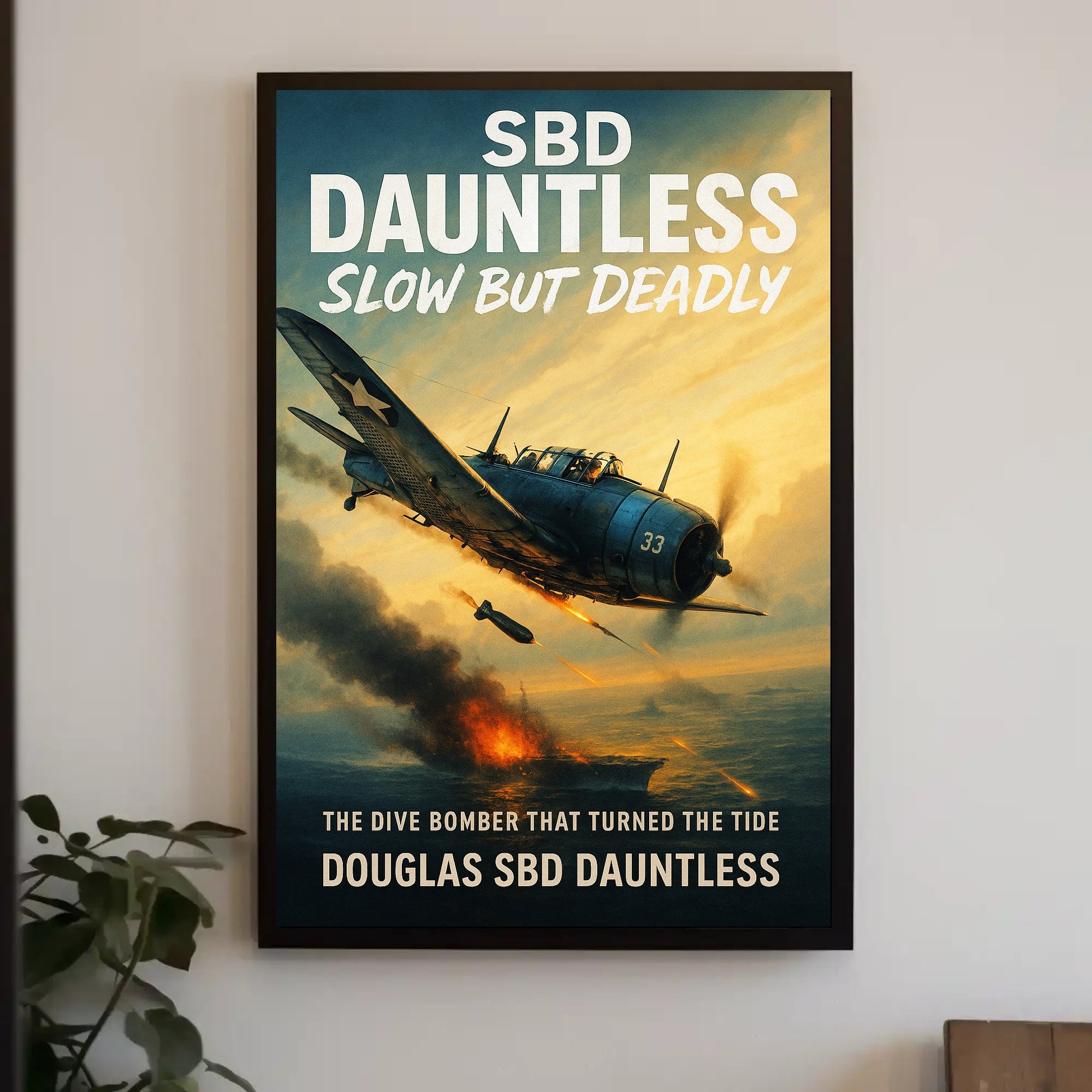 Douglas SBD Dauntless The Dive Bomber Poster PosterGoat
