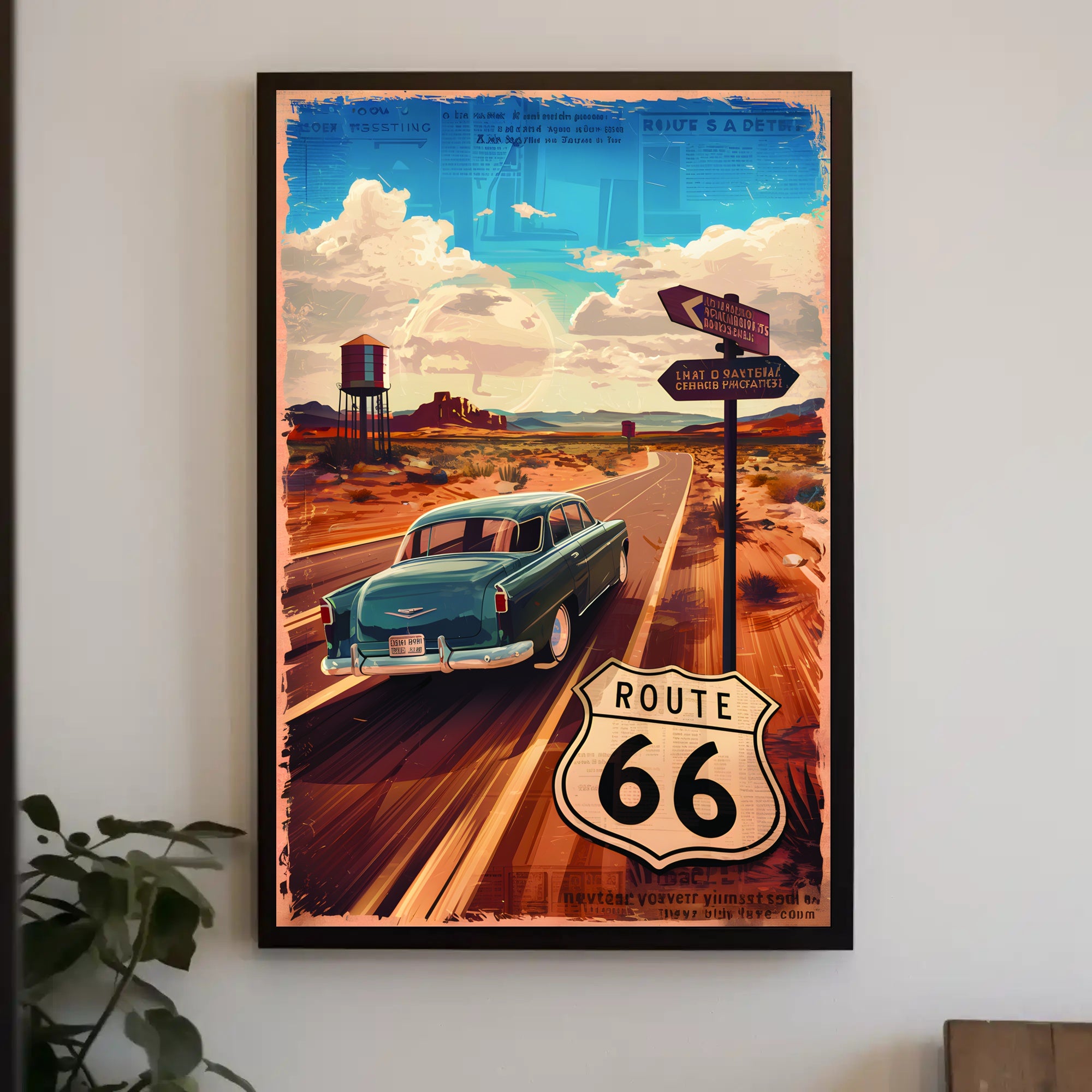 Journey on Route 66 Poster