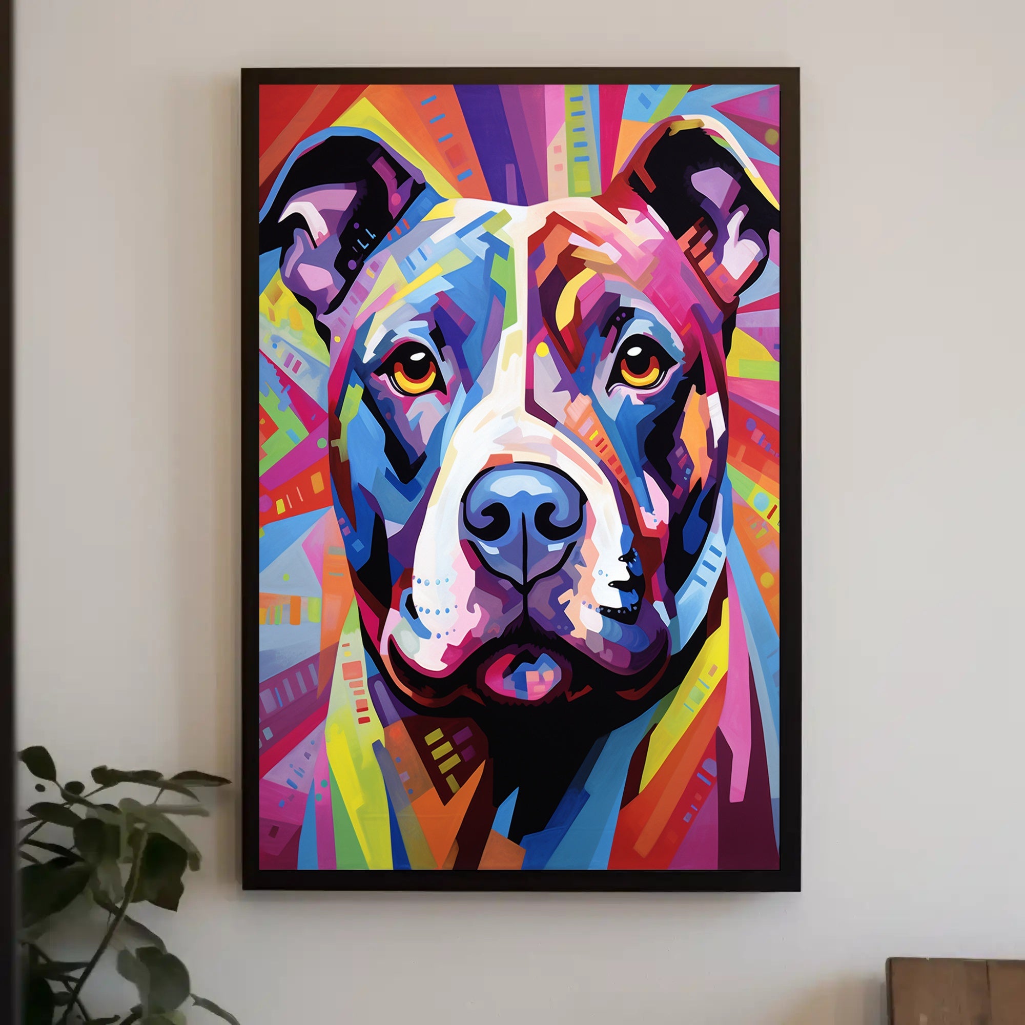 Vibrant Canine Portrait Poster