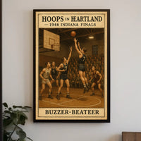 Hoops in Heartland 1946 Indiana Finals Poster