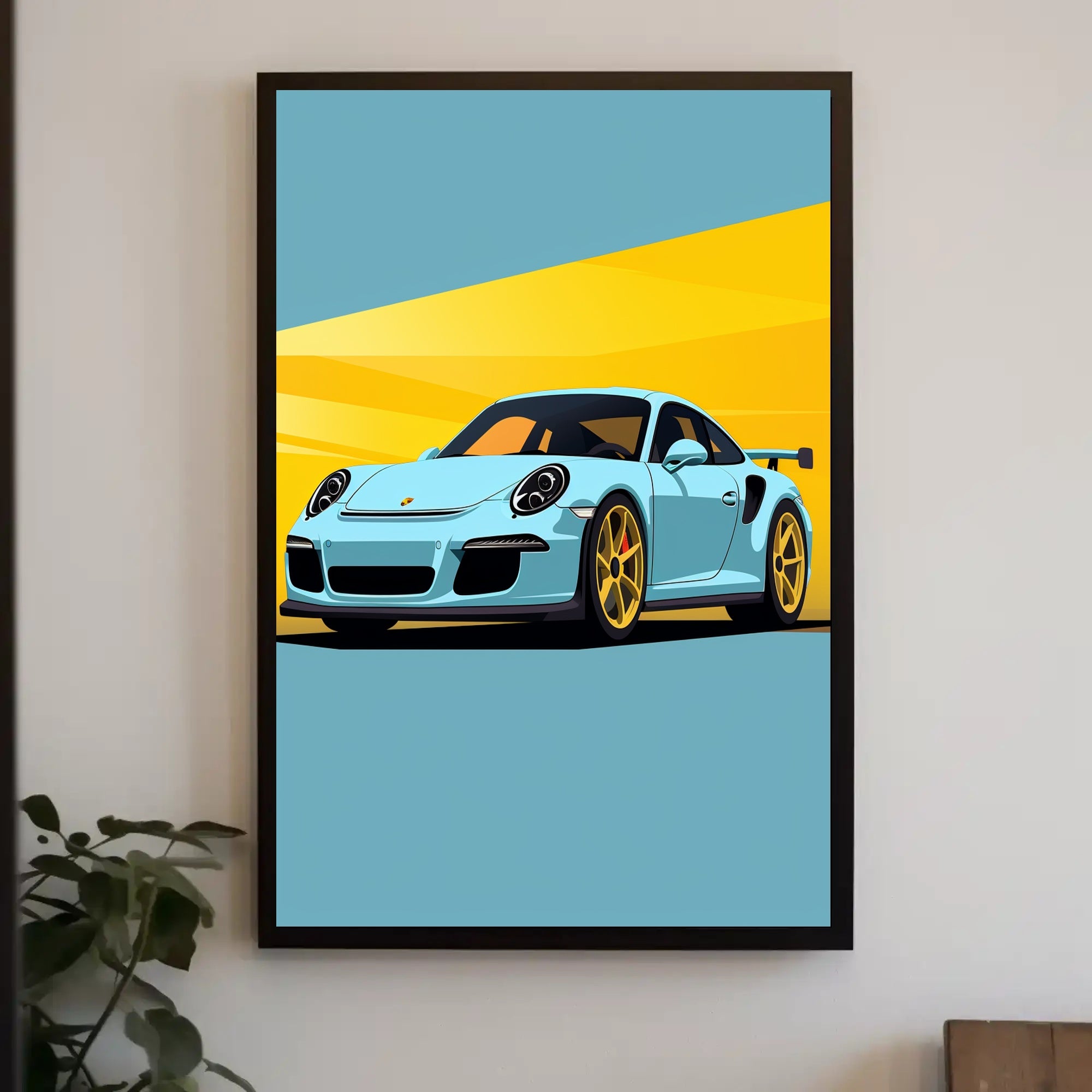 Sleek Speedster Illustration Poster PosterGoat
