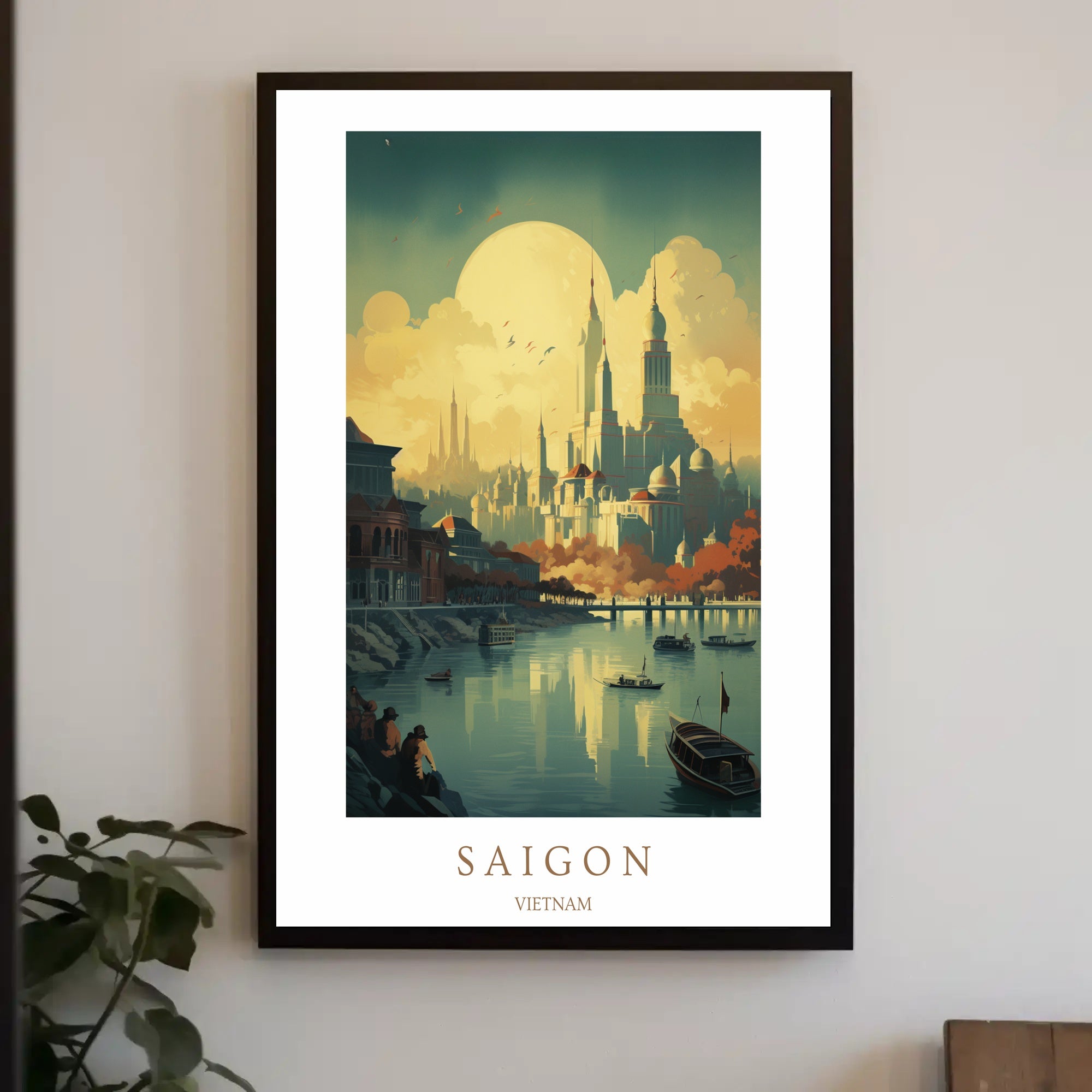 Saigon Skyline Poster PosterGoat