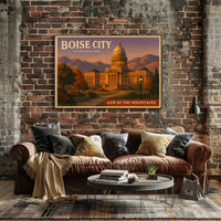Boise City Gem of the Mountains Poster Art