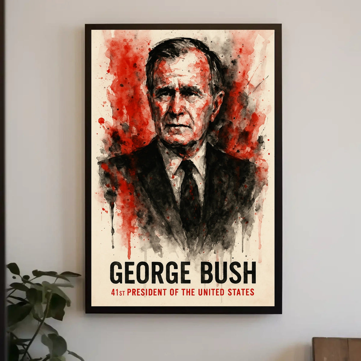 George Bush Patriotic Portrait Historical or Presidential Poster