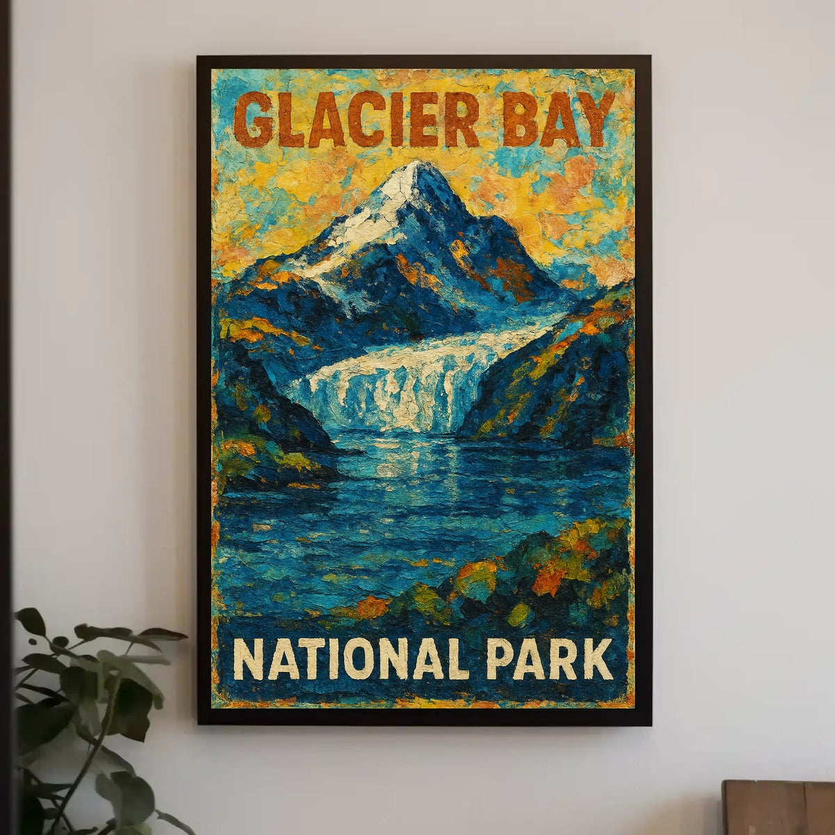 Glacier Bay National Park Scenic Vintage Wanderlust Poster
