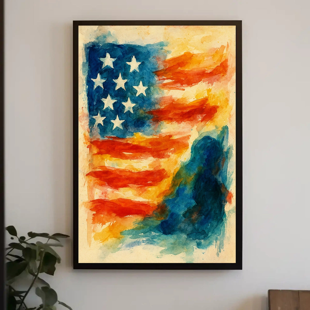 Abstract American Flag Abstract Poster