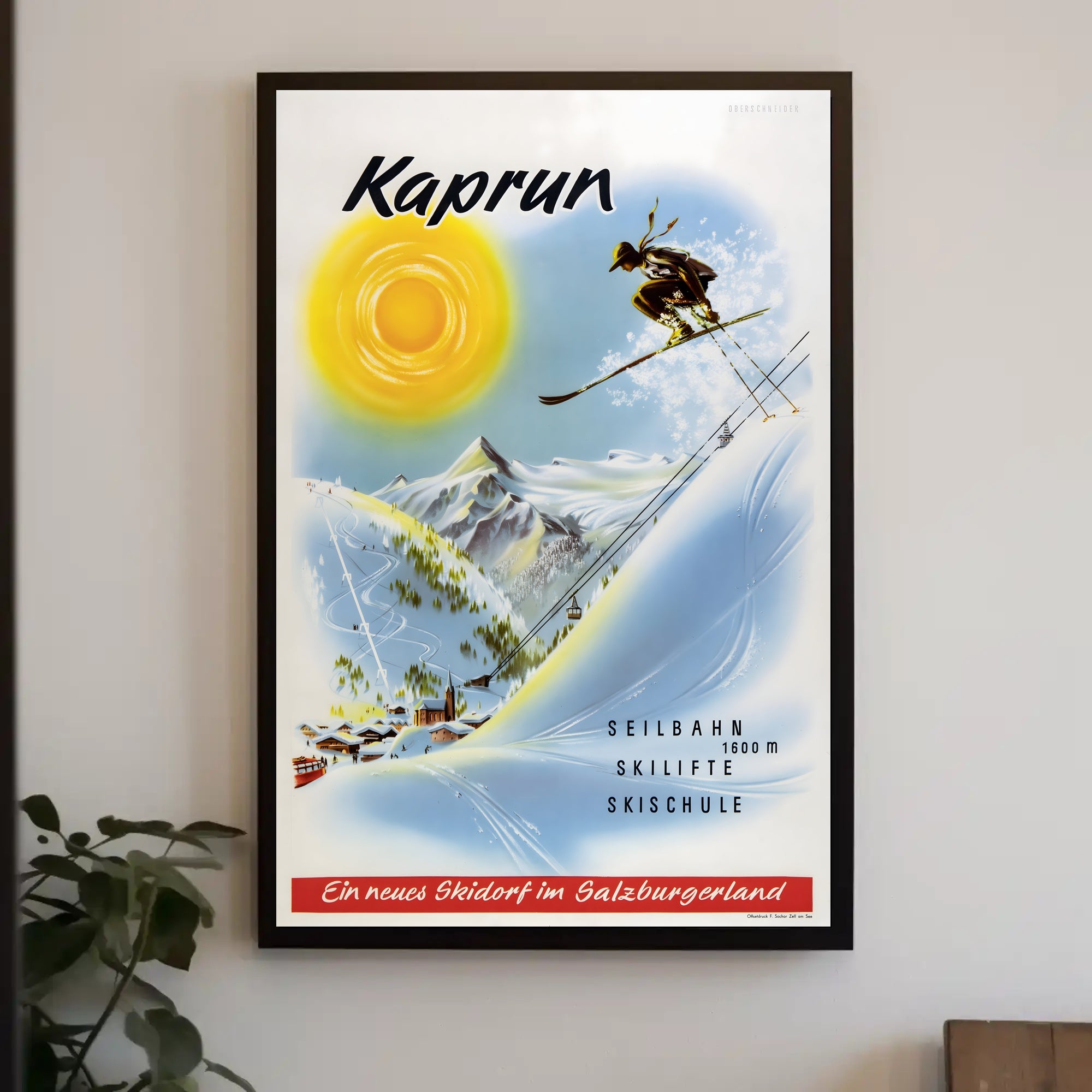 Kaprun Ski Destination Vintage Travel Poster PosterGoat