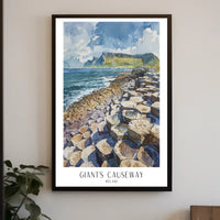 Giant's Causeway Wonder: Irish Landscape Travel Poster PosterGoat