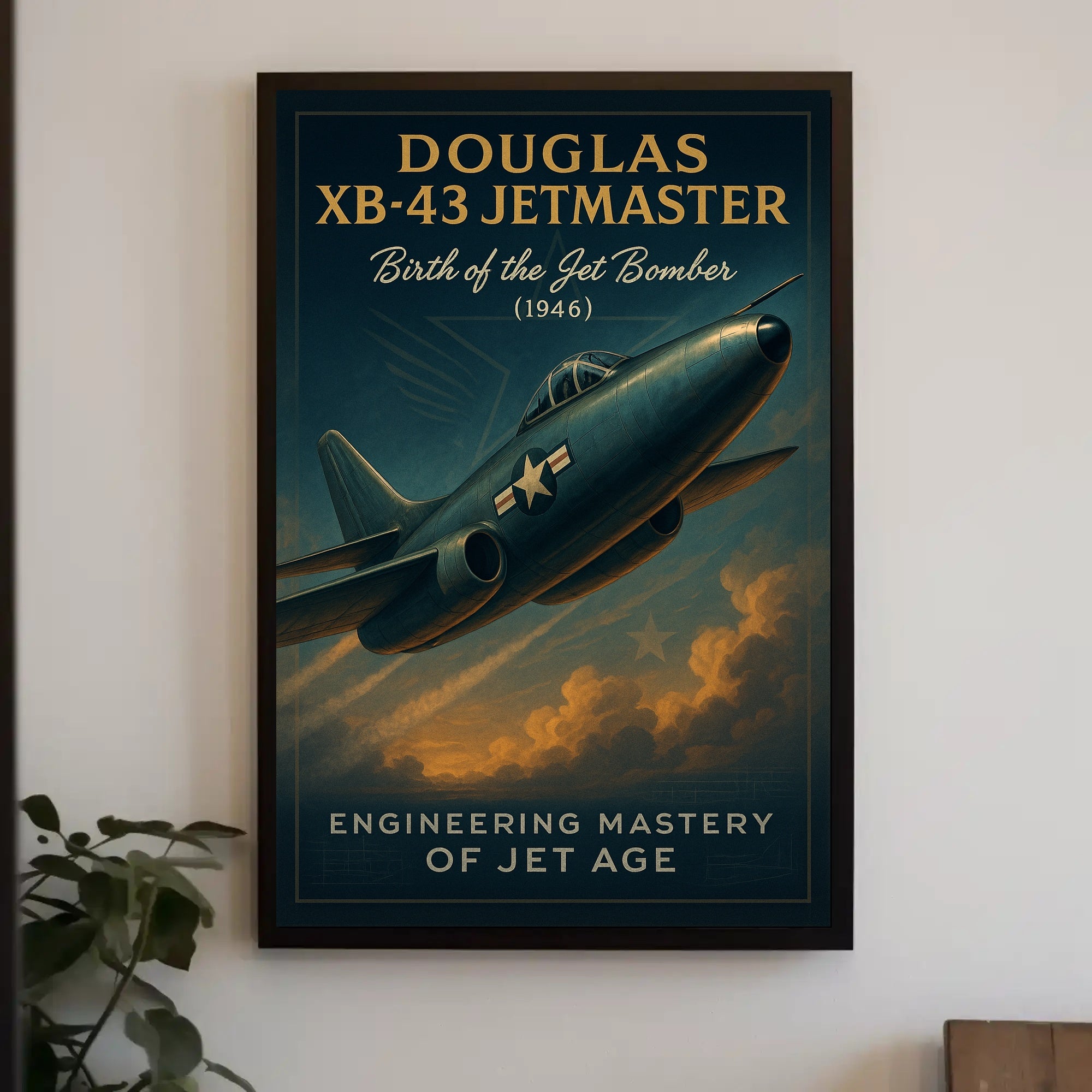Douglas XB-43 Jetmaster Vintage Aviation Poster