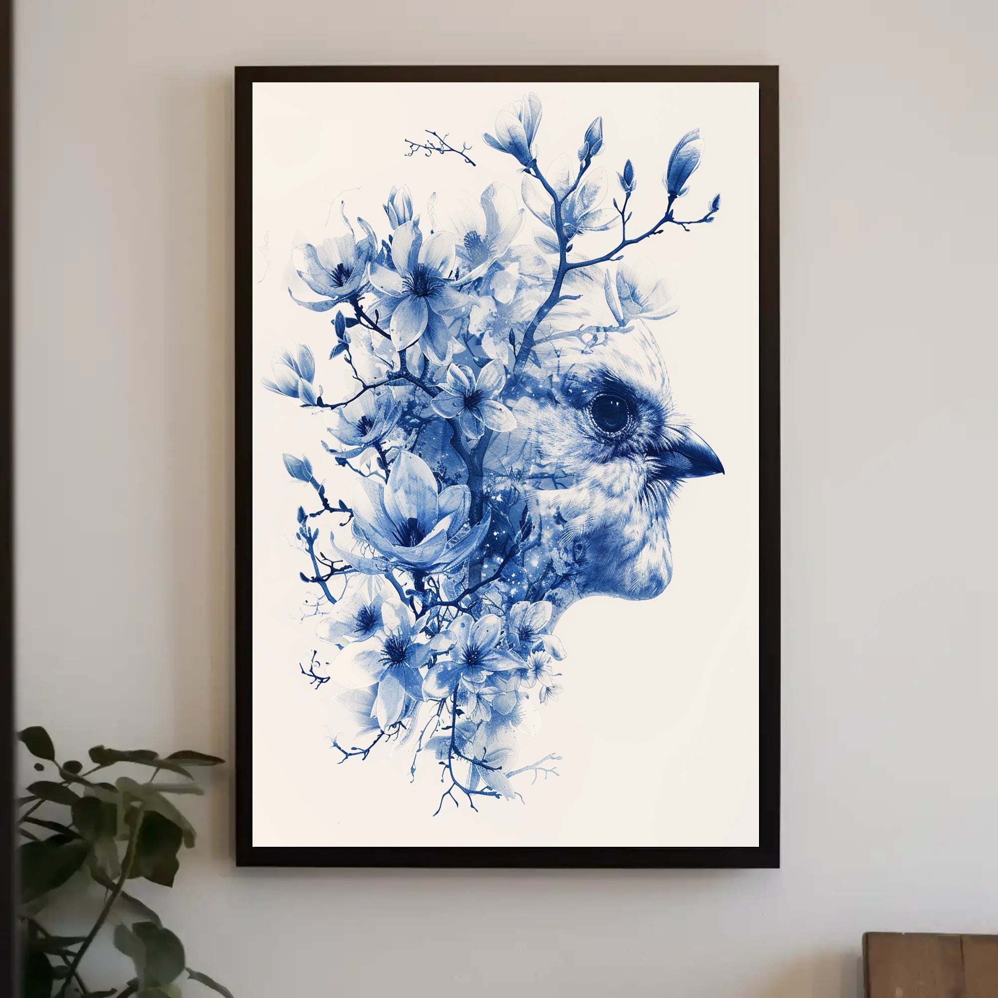 Blossoming Bird Art Print Poster for Home Decor and Wall Art PosterGoat