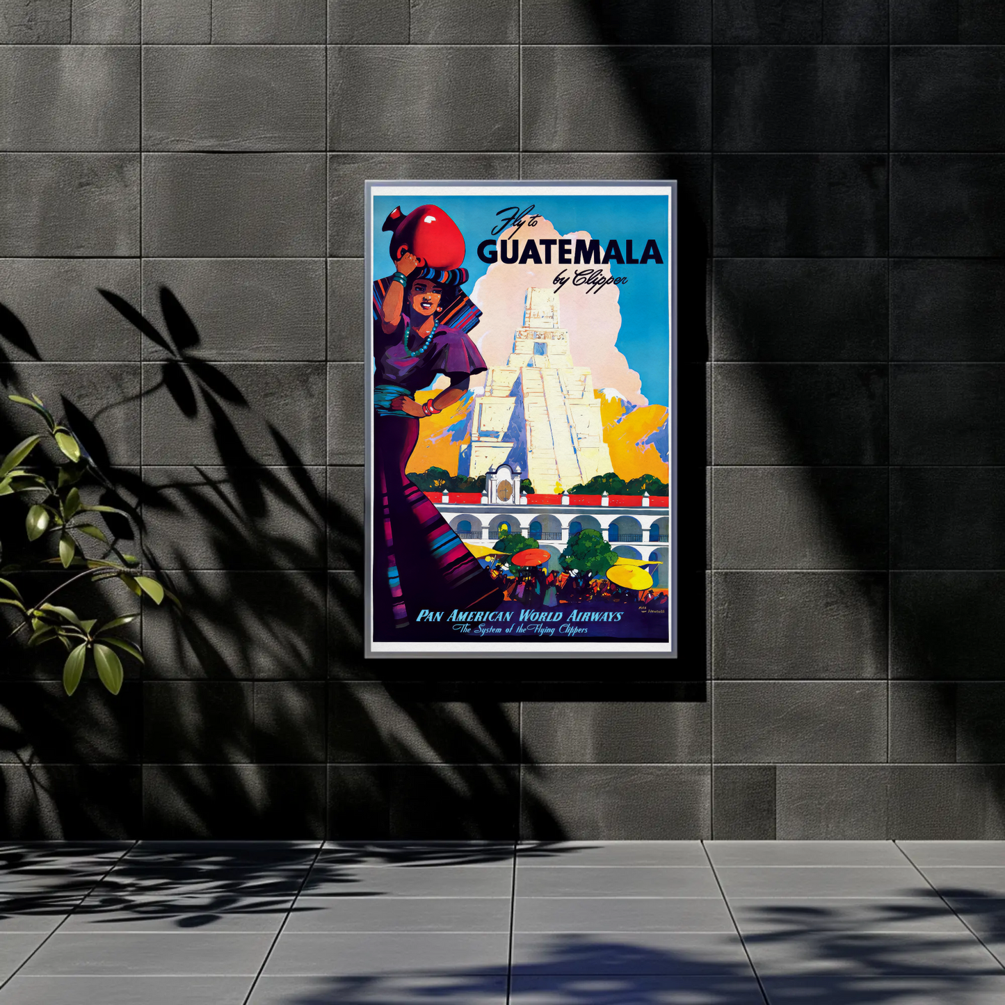 Guatemala Pan Am Airways Vintage Poster