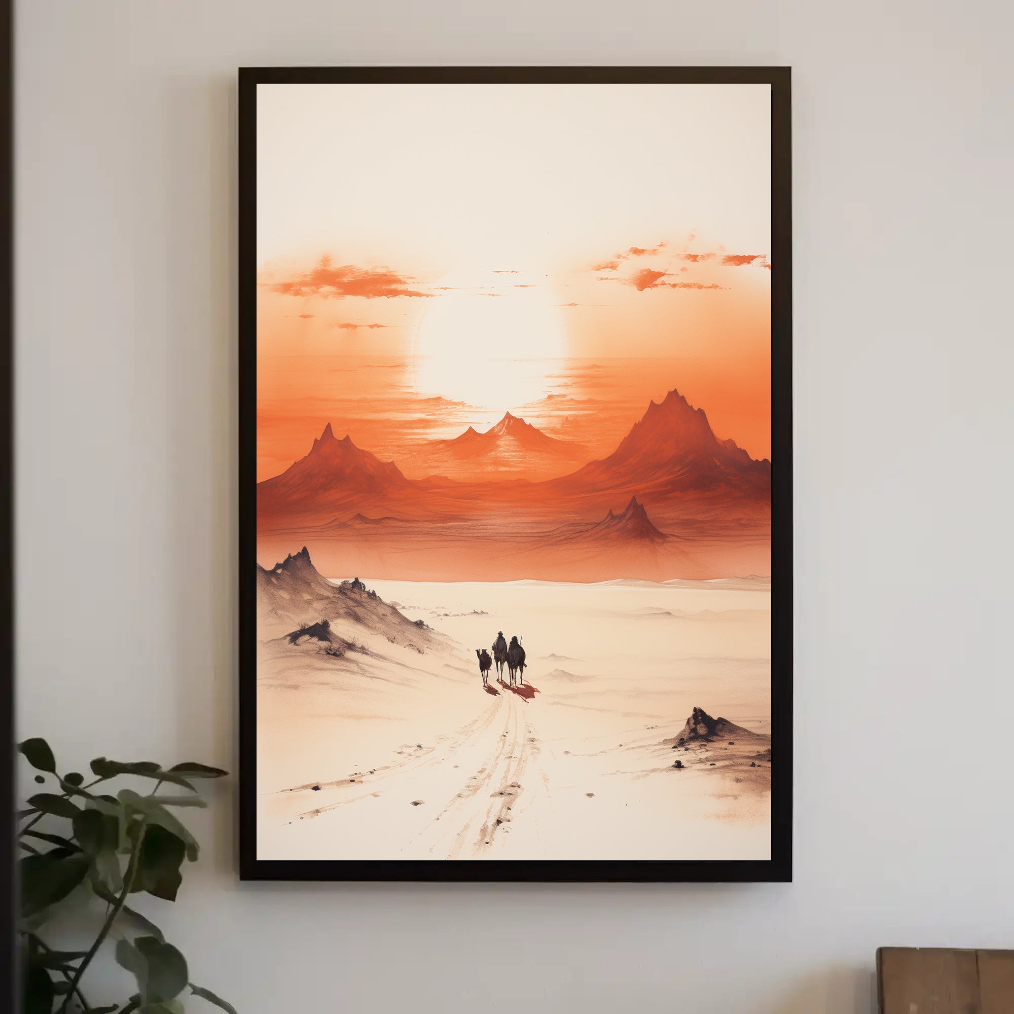 Desert Journey At Sunset Poster