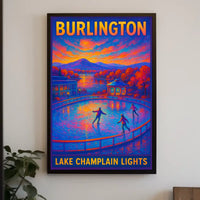 Burlington Lake Champlain Lights Poster