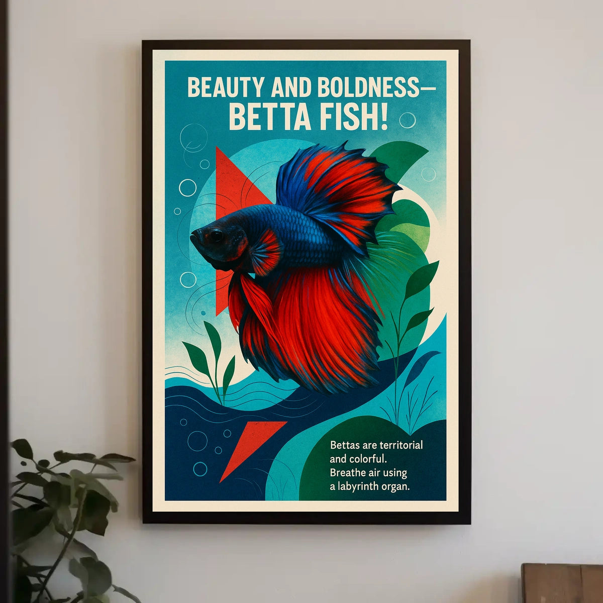 Beauty and Boldness Betta Fish Poster