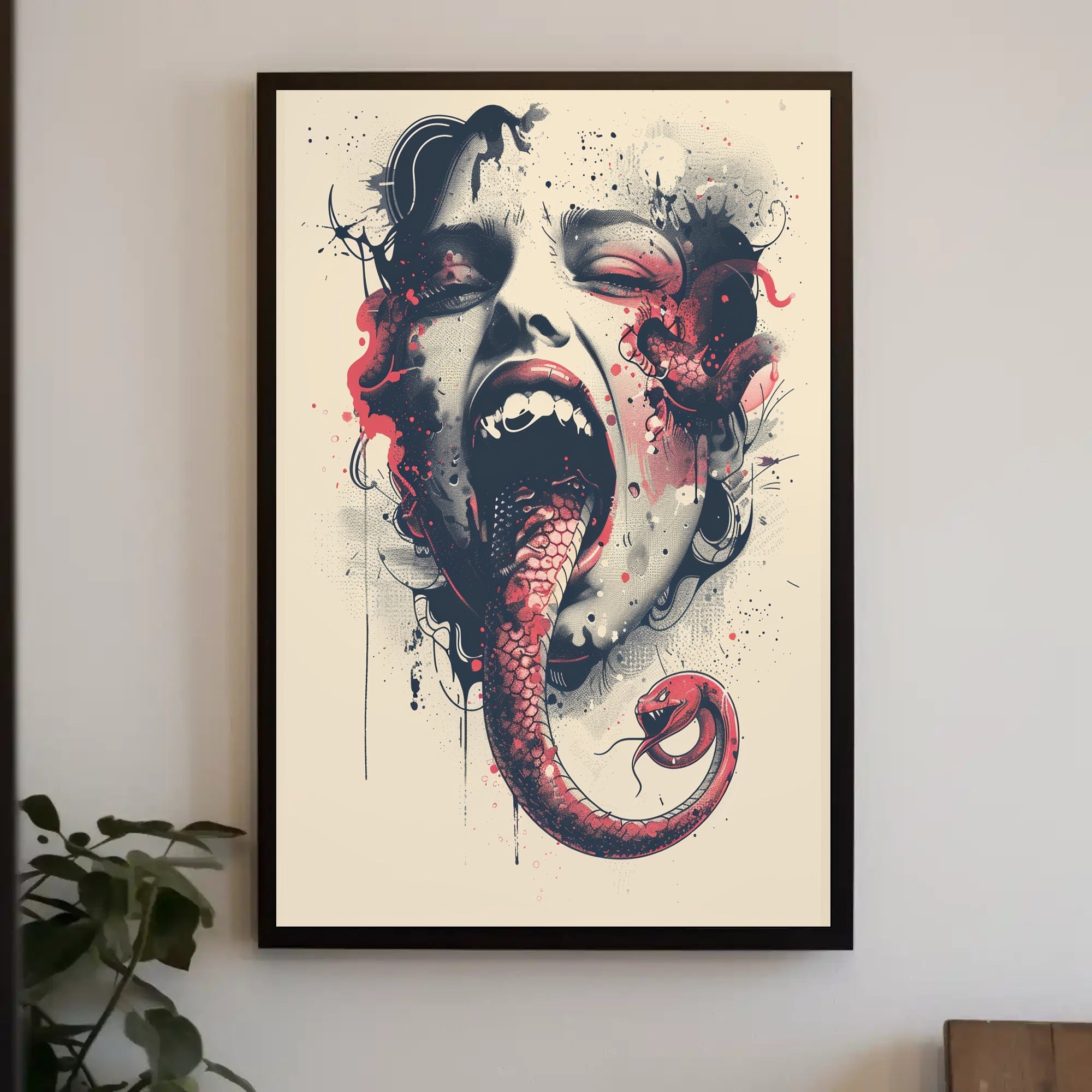 Serpent's Embrace Art Print Poster for Home Decor PosterGoat