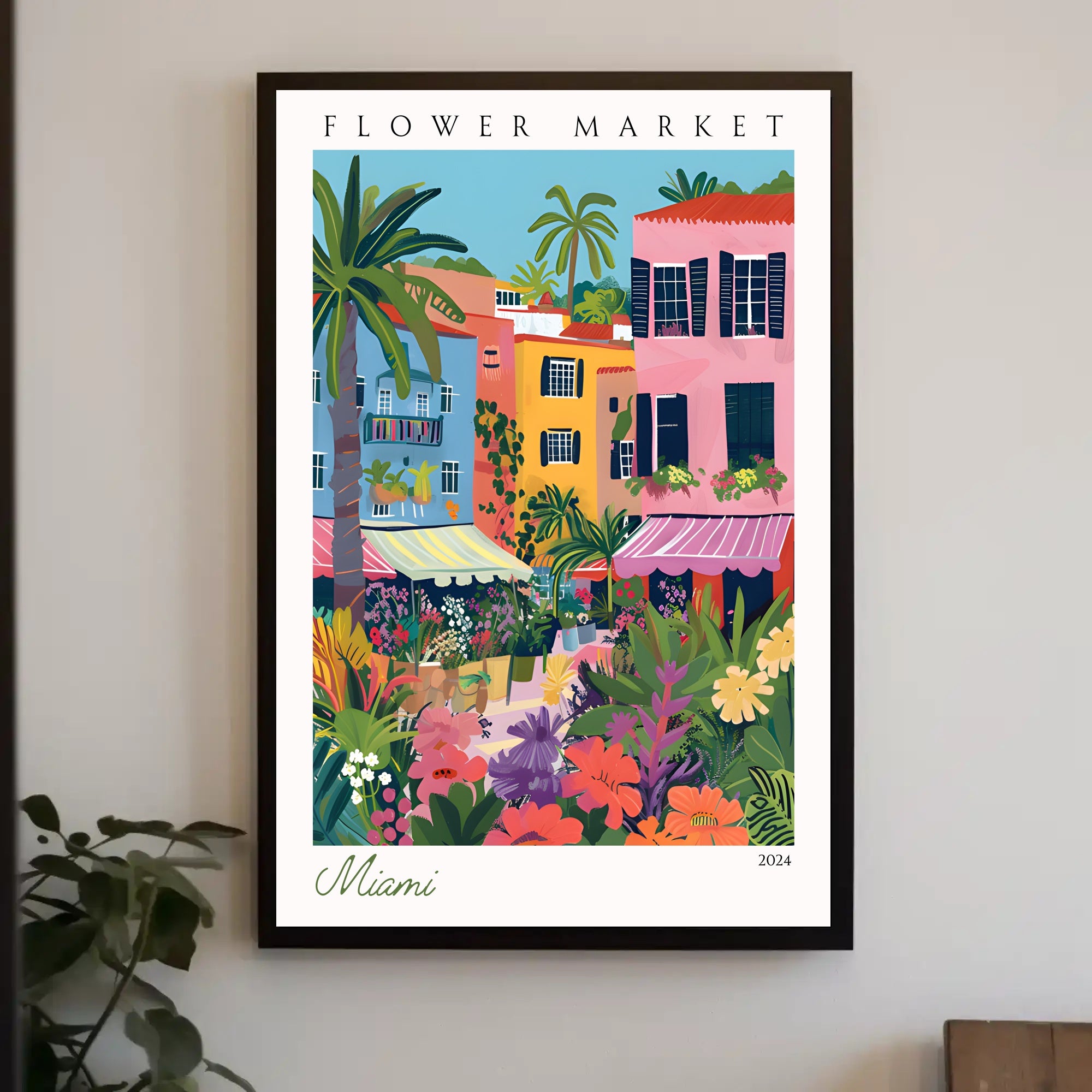 Vibrant Flower Market Poster PosterGoat