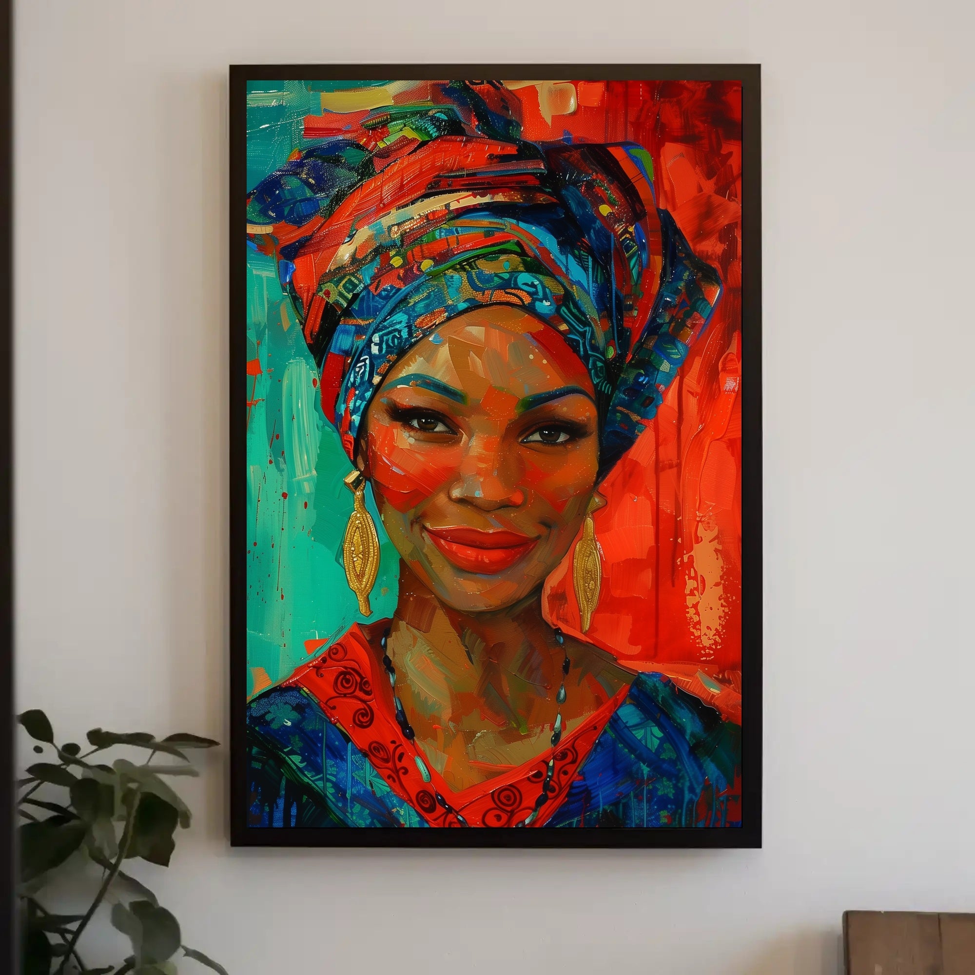 African Heritage Portrait: Vibrant Cultural or Heritage Poster