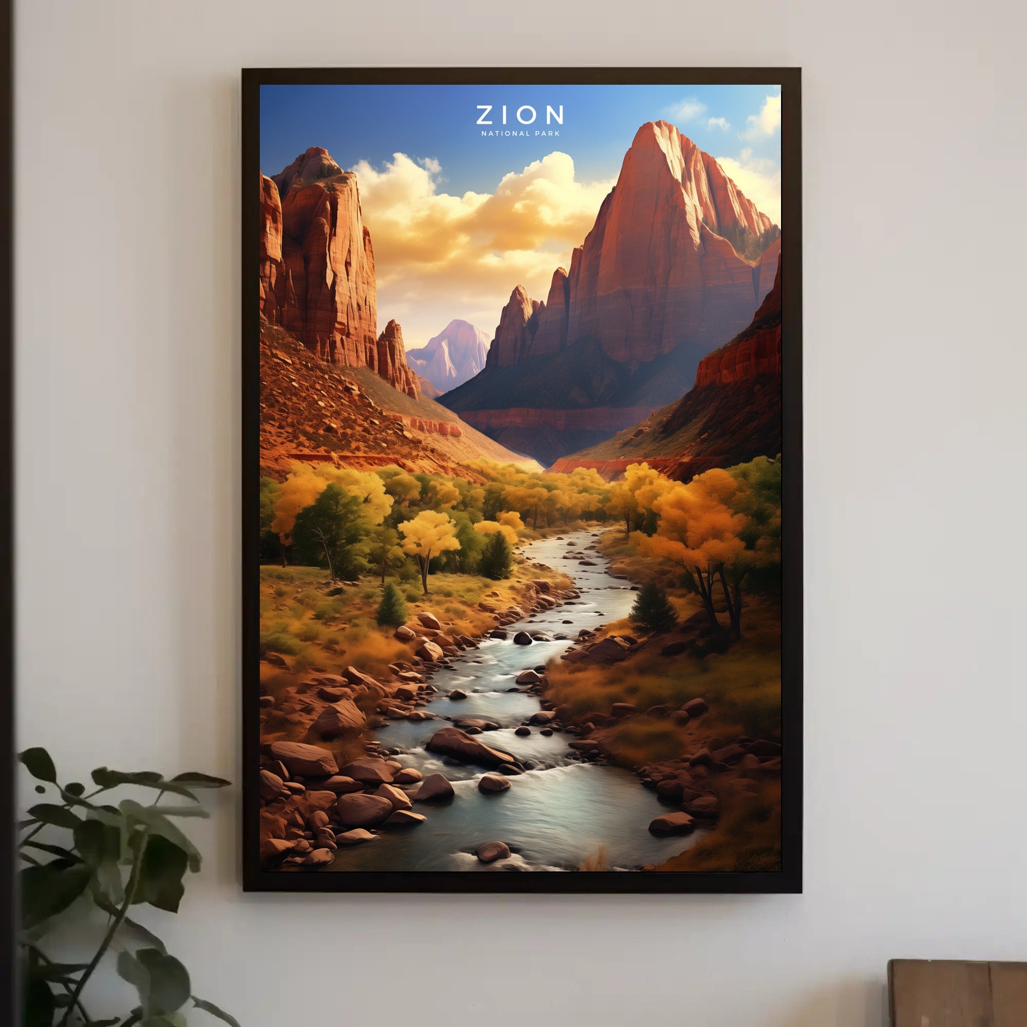 Zion National Park Scenic Travel Poster Print