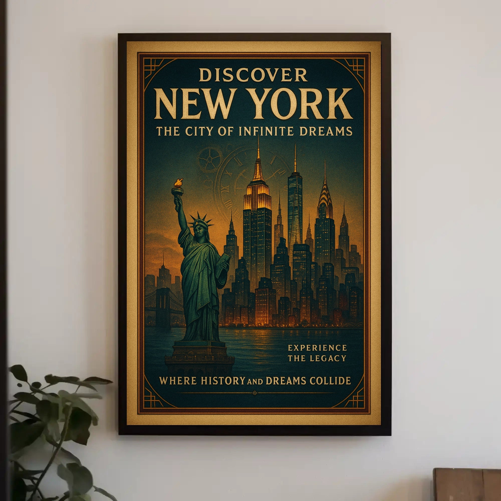New York Skyline Dreams Urban or Cityscape Poster