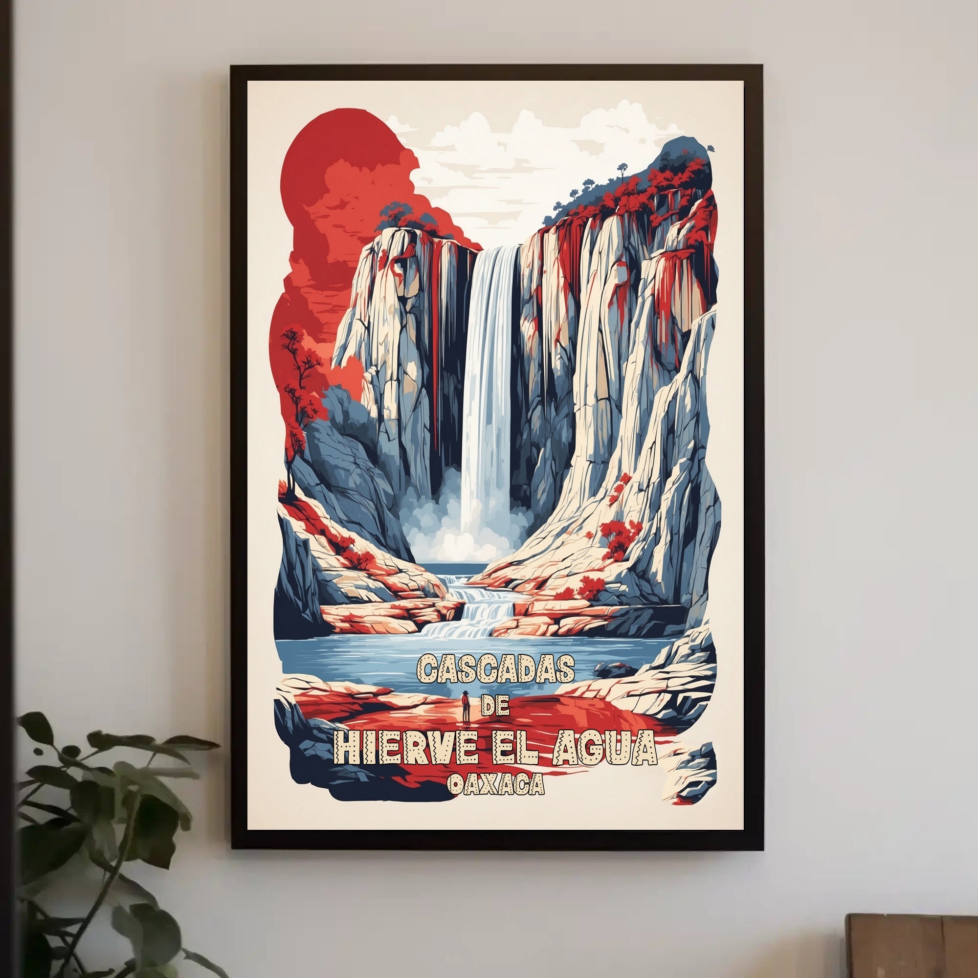 Hierve el Agua Vintage Travel Poster