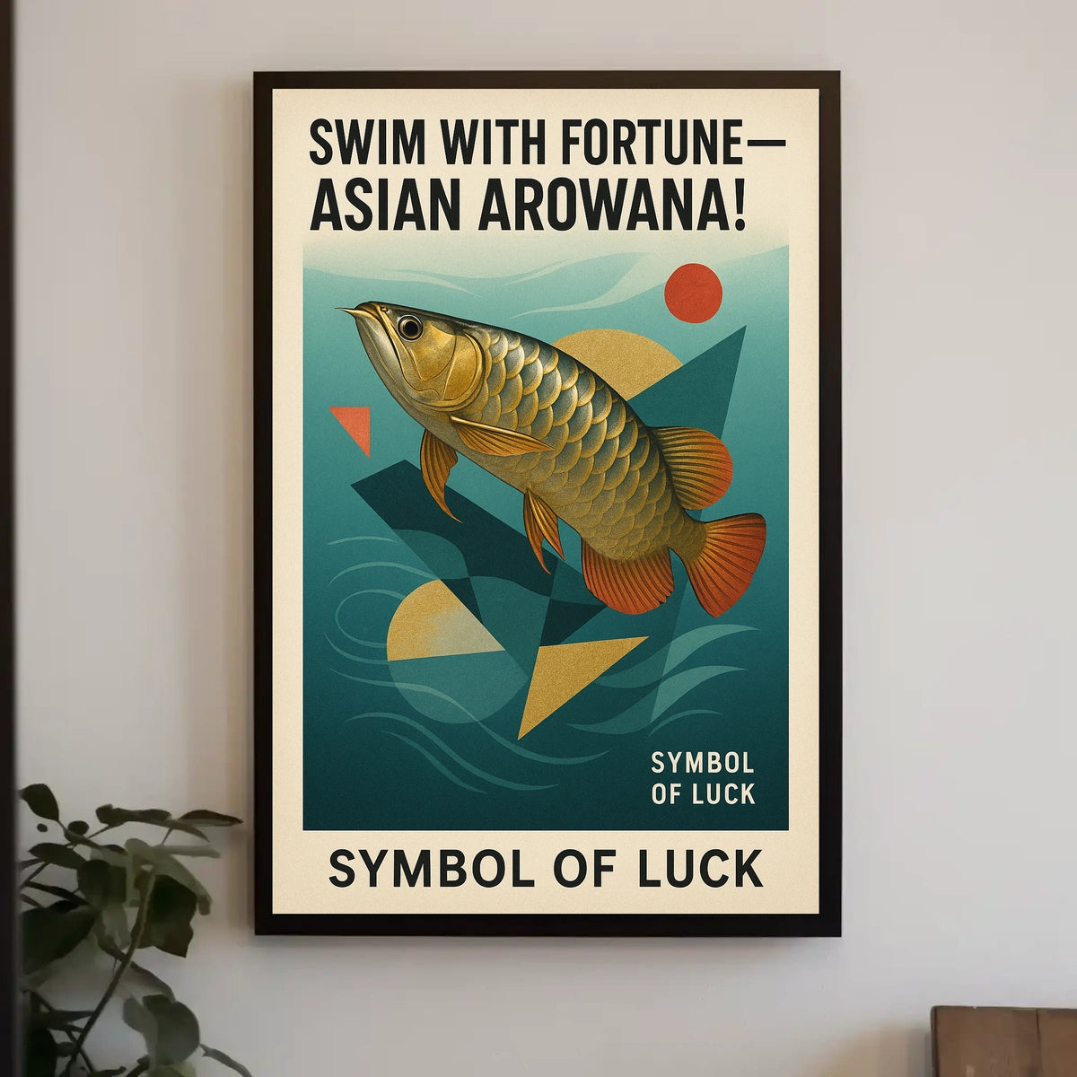 Swim with Fortune Asian Arowana Poster