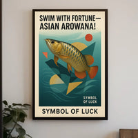 Swim with Fortune Asian Arowana Poster